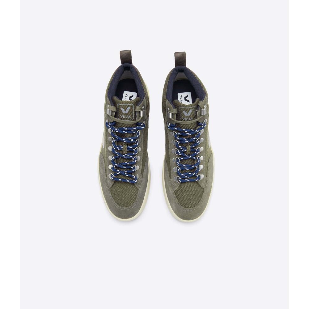 Veja RORAIMA B-MESH Women's High Tops Olive | CA 357ZUT